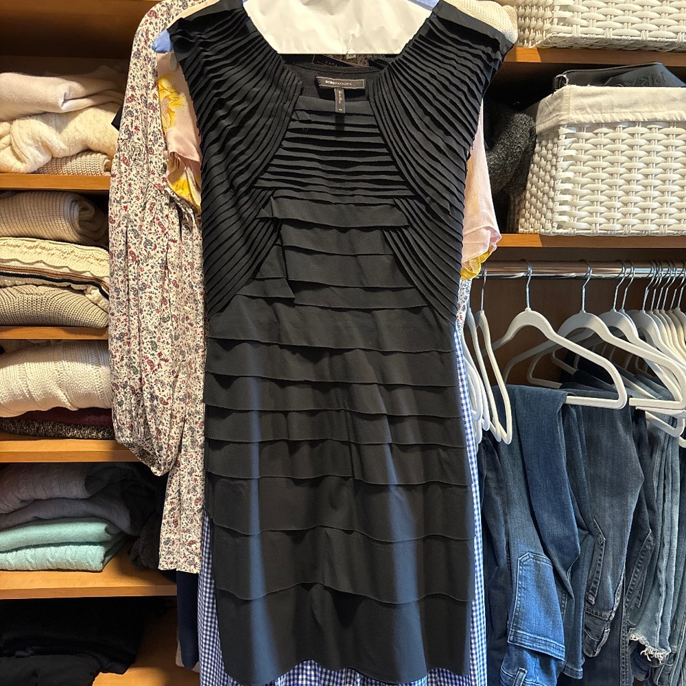 Black BCBG Pleated Dress